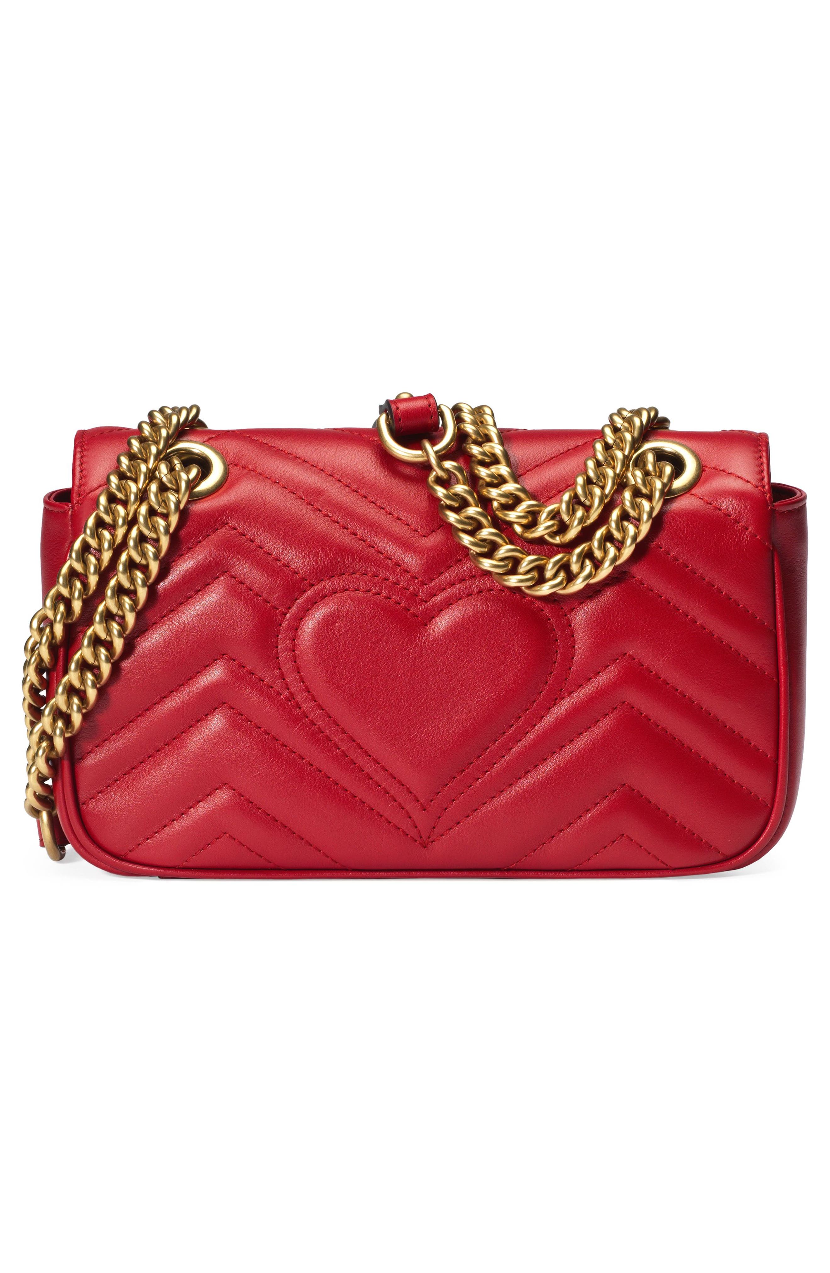 Gucci Mini GG 2.0 Matelassé Leather Shoulder Bag, Alternate, color, 