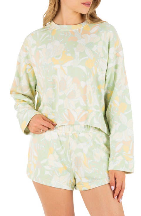 Safari Floral Boxy Crewneck Sweatshrit