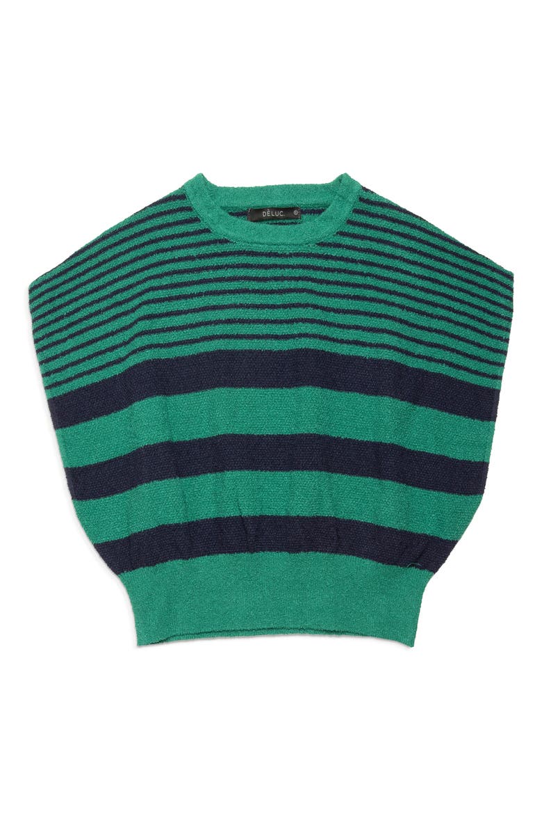 Eloan Crop Sweater Vest, Alternate, color, GREEN STRIPED BLUE