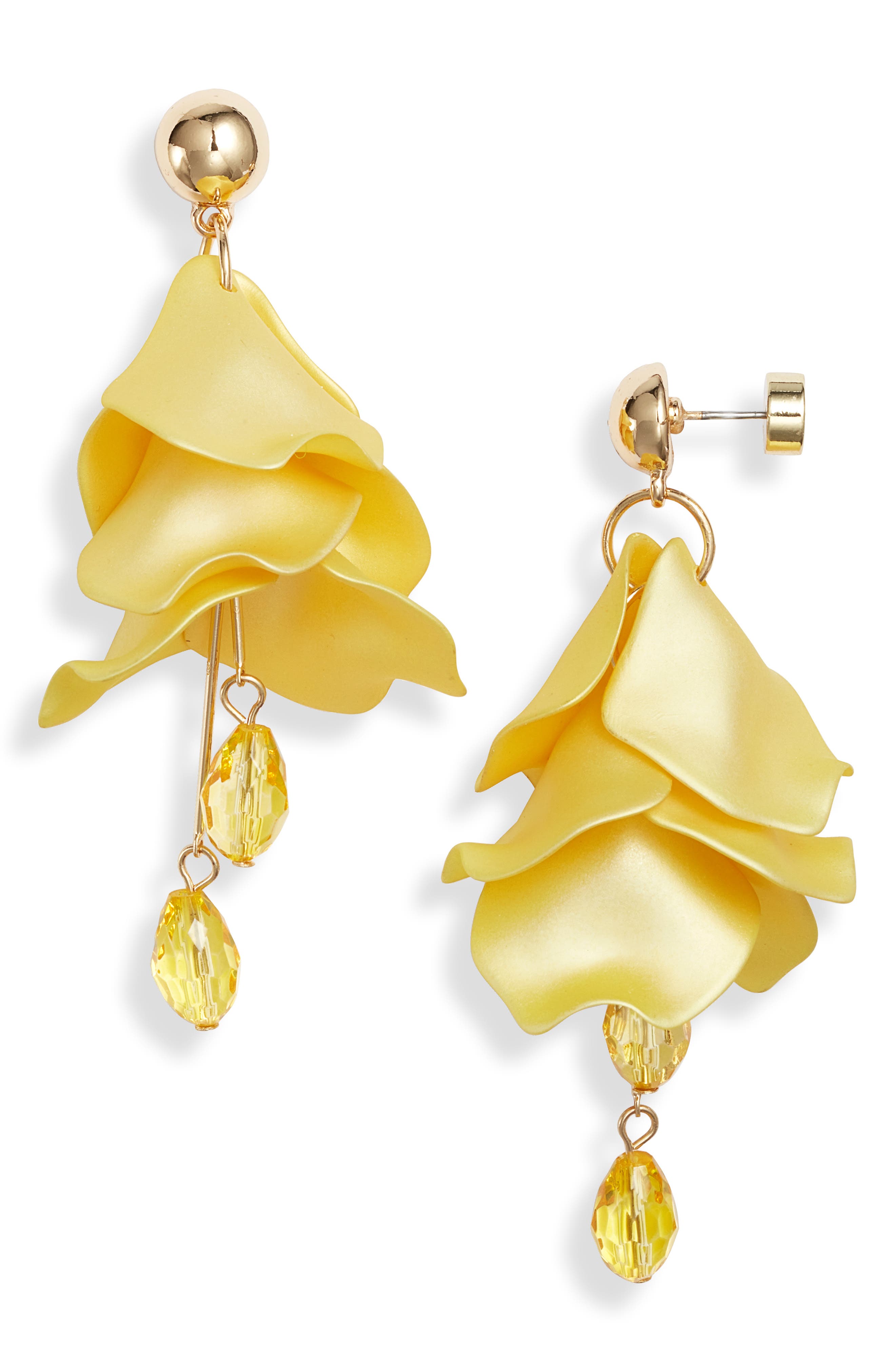 Nordstrom Petal Chandelier Drop Earrings In Yellow- Gold