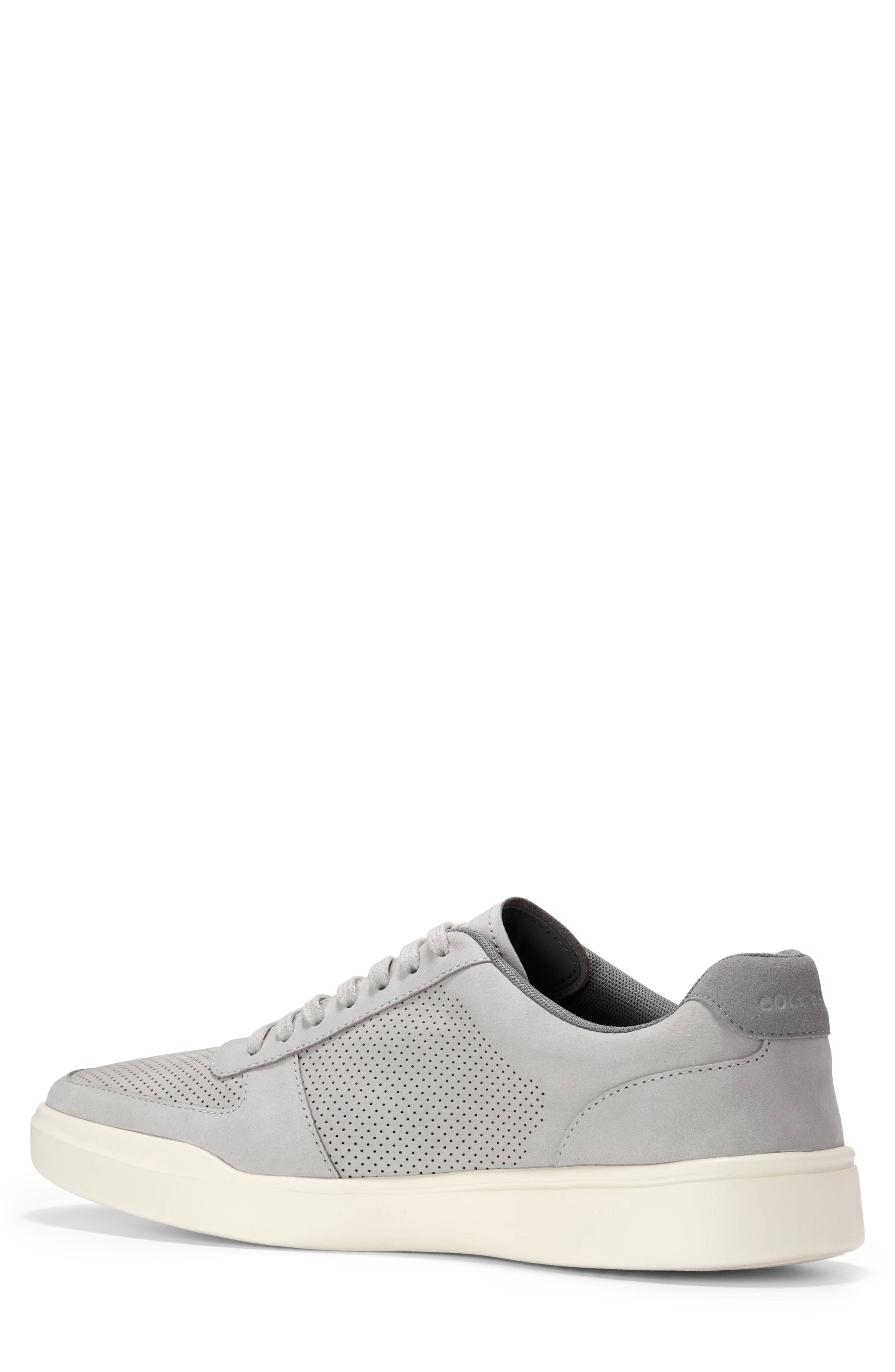 GrandCrosscourt Modern Perforated Leather Sneaker, Alternate, color, PALOMA NUBUCK / QUIET SHADE
