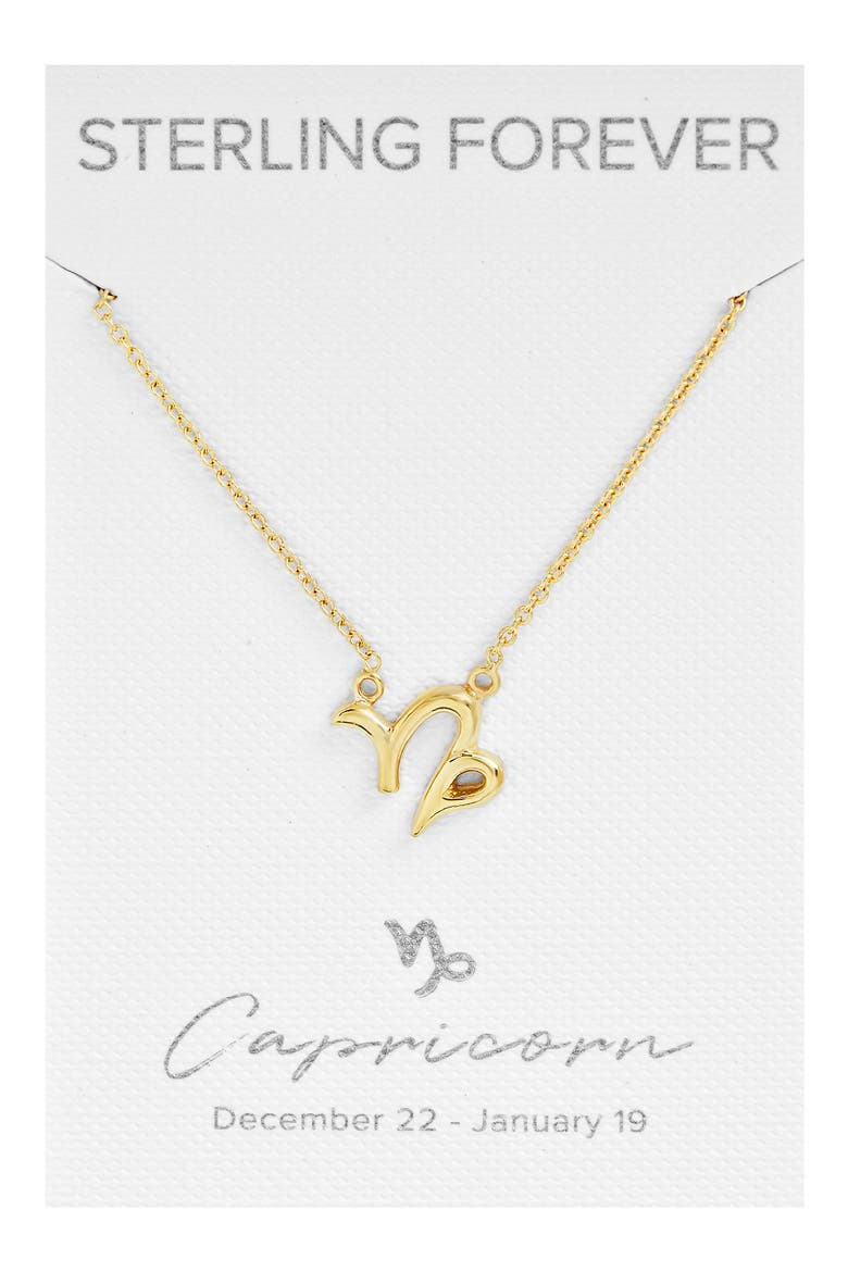 Zodiac Pendant Necklace, Main, color, GOLD CAPRICORN