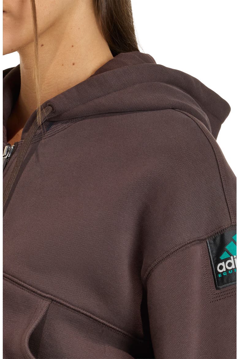 Full Zip Cropped Hoodie, Alternate, color, AURORA COFFEE/