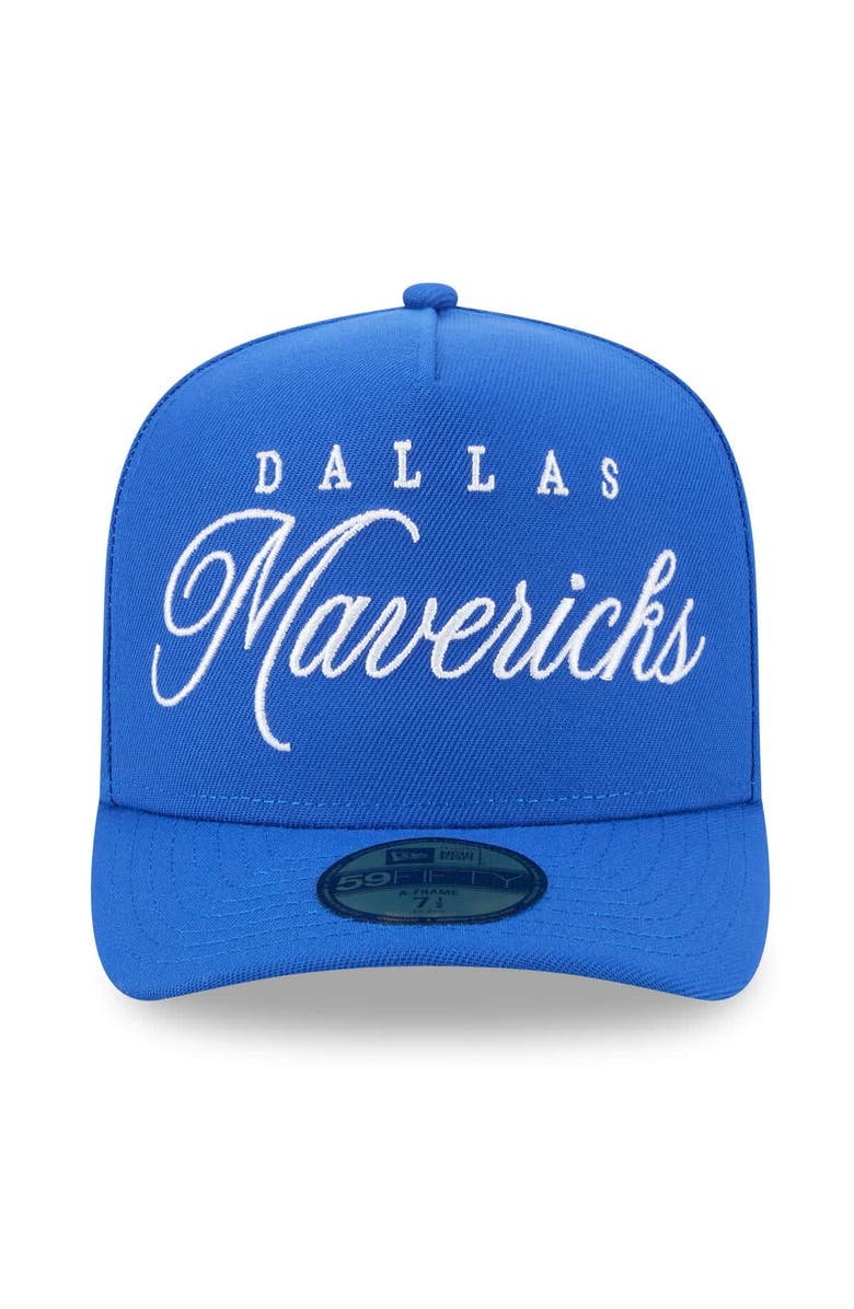 New Era Men's New Era Blue Dallas Mavericks 2025 NBA Draft A-Frame 59FIFTY Fitted Hat, Alternate, color,