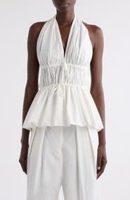 Dries Van Noten Ceana Ruched Halter Top