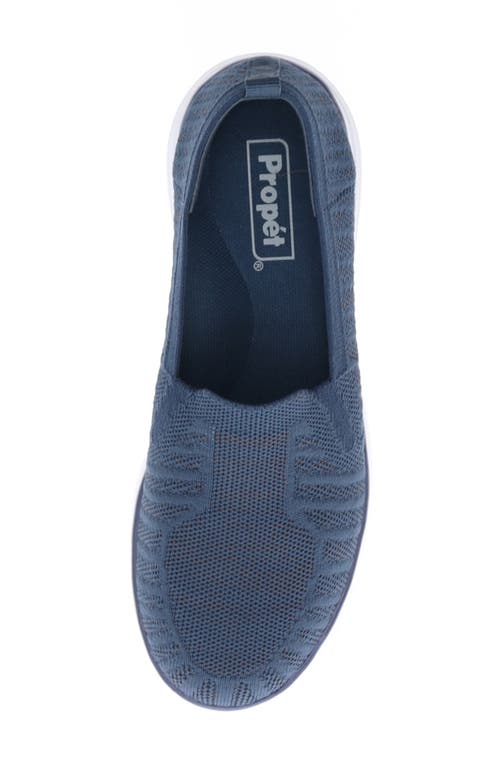 Propét Travel Fit Womens Comfort Slip-on Sneakers In Navy/grey
