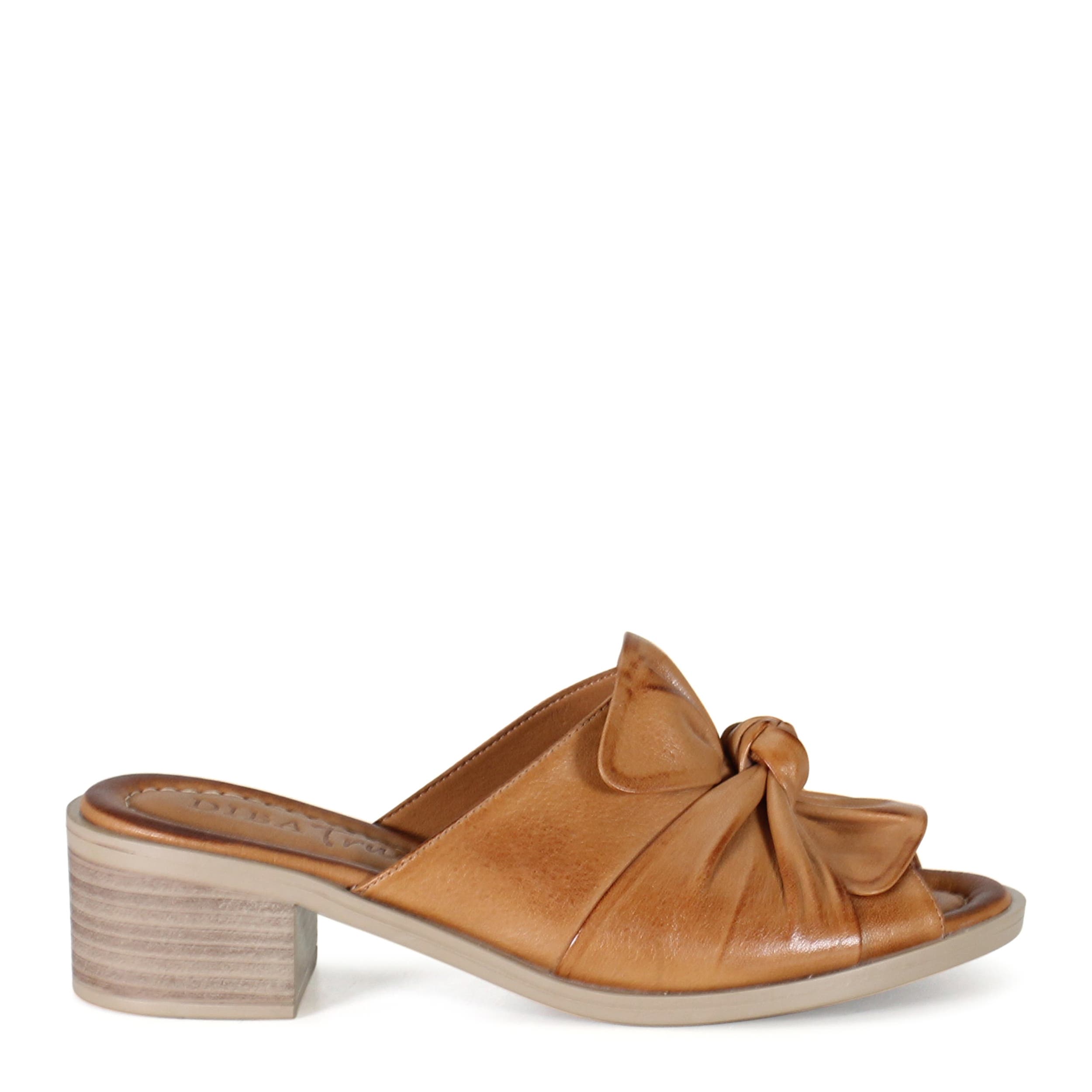 Diba True KNOW HOW Leather Slip On Heeled Sandal, Alternate, color, Coconut