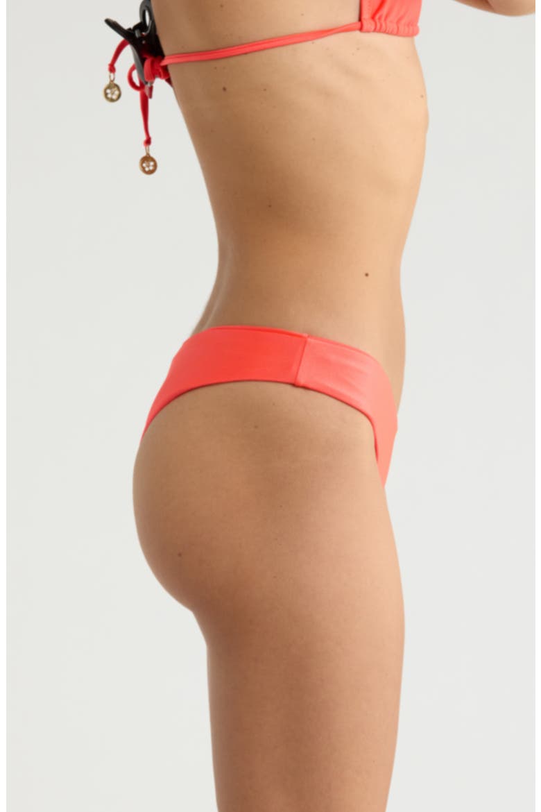V-Cut Bikini Bottoms, Alternate, color, GUAVA GLOW
