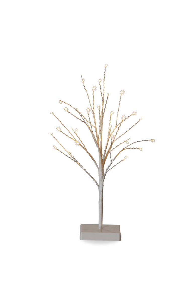tag Glint LED White Short Tree 15.5 Inch Indoor Holiday Decor Artificial Christmas Tree, Main, color, 