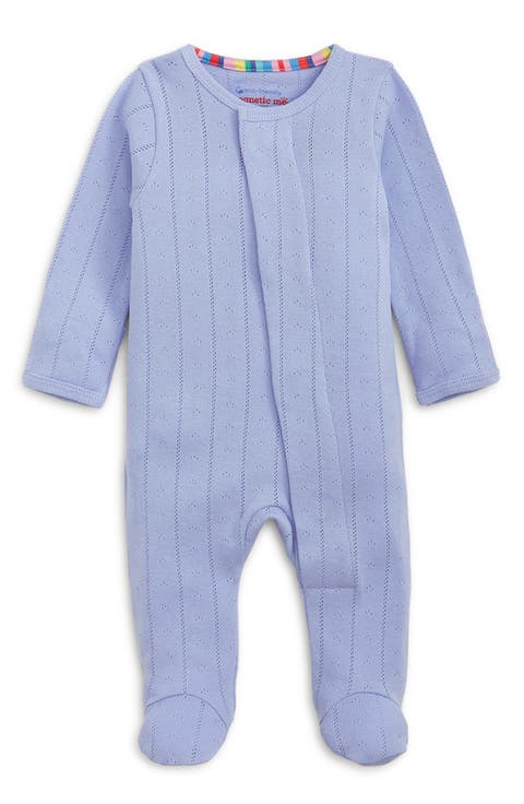 Wisteria Pointelle Magnetic Organic Cotton Footie (Baby)