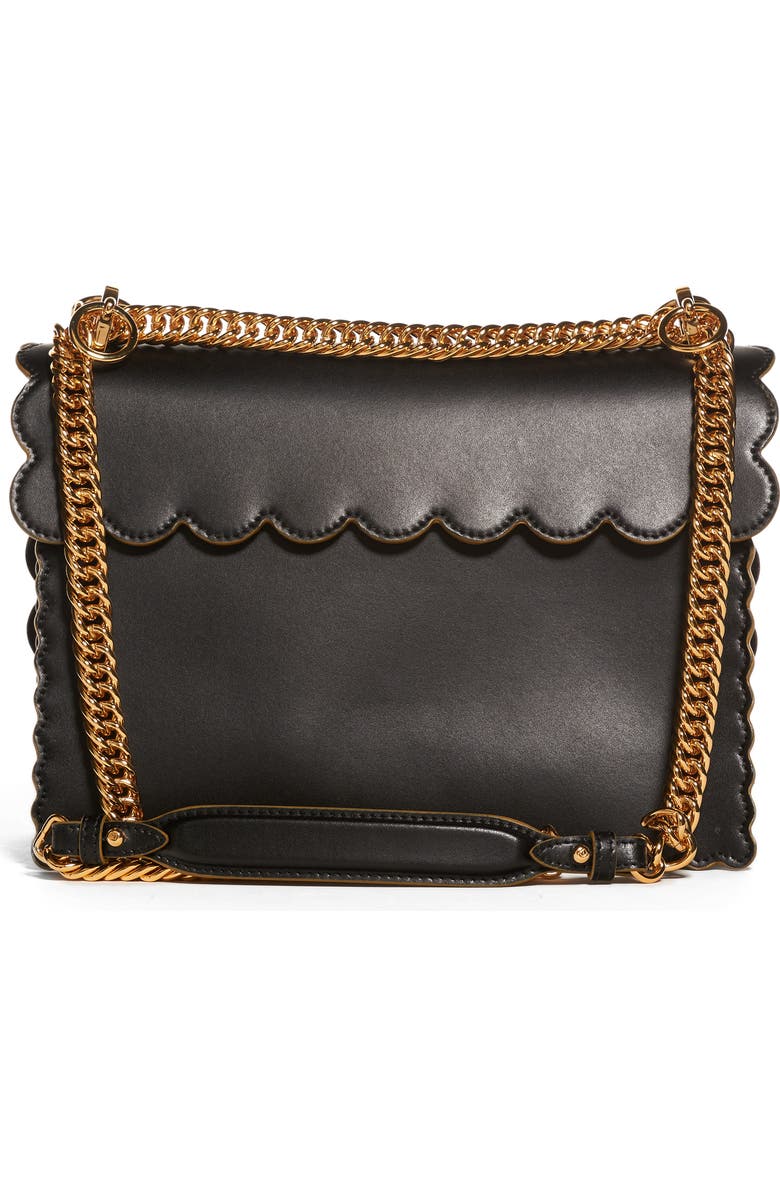 Fendi Kan I Scallop Leather Shoulder Bag, Alternate, color,