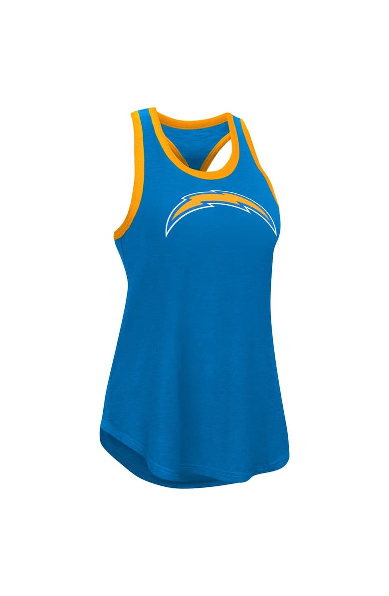 G-III 4HER BY CARL BANKS Women's G-III 4Her by Carl Banks Navy Los Angeles Chargers Tater Tank Top, Alternate, color,