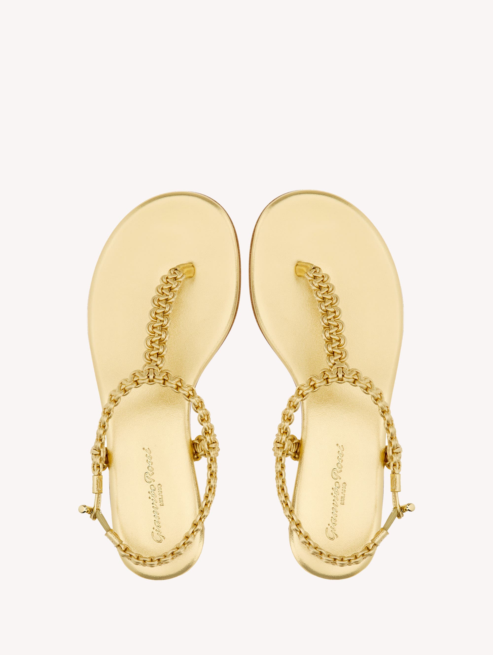 Gianvito Rossi Ubud Thong 05 Sandal, Alternate, color, Gold Nappa Leather
