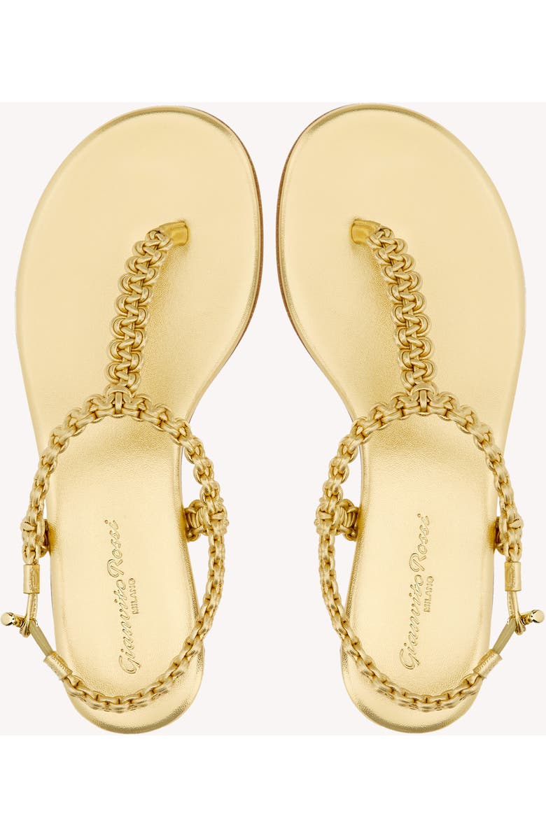 Gianvito Rossi Ubud Thong 05 Sandal, Alternate, color, Gold Nappa Leather