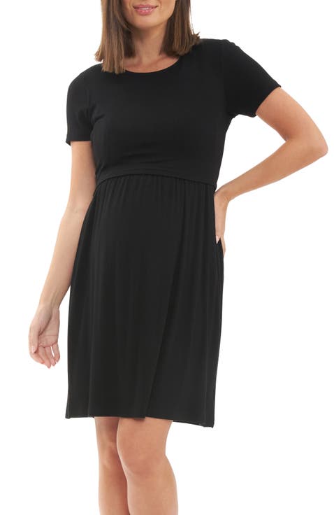 Rib Crop Top Nursing Dress