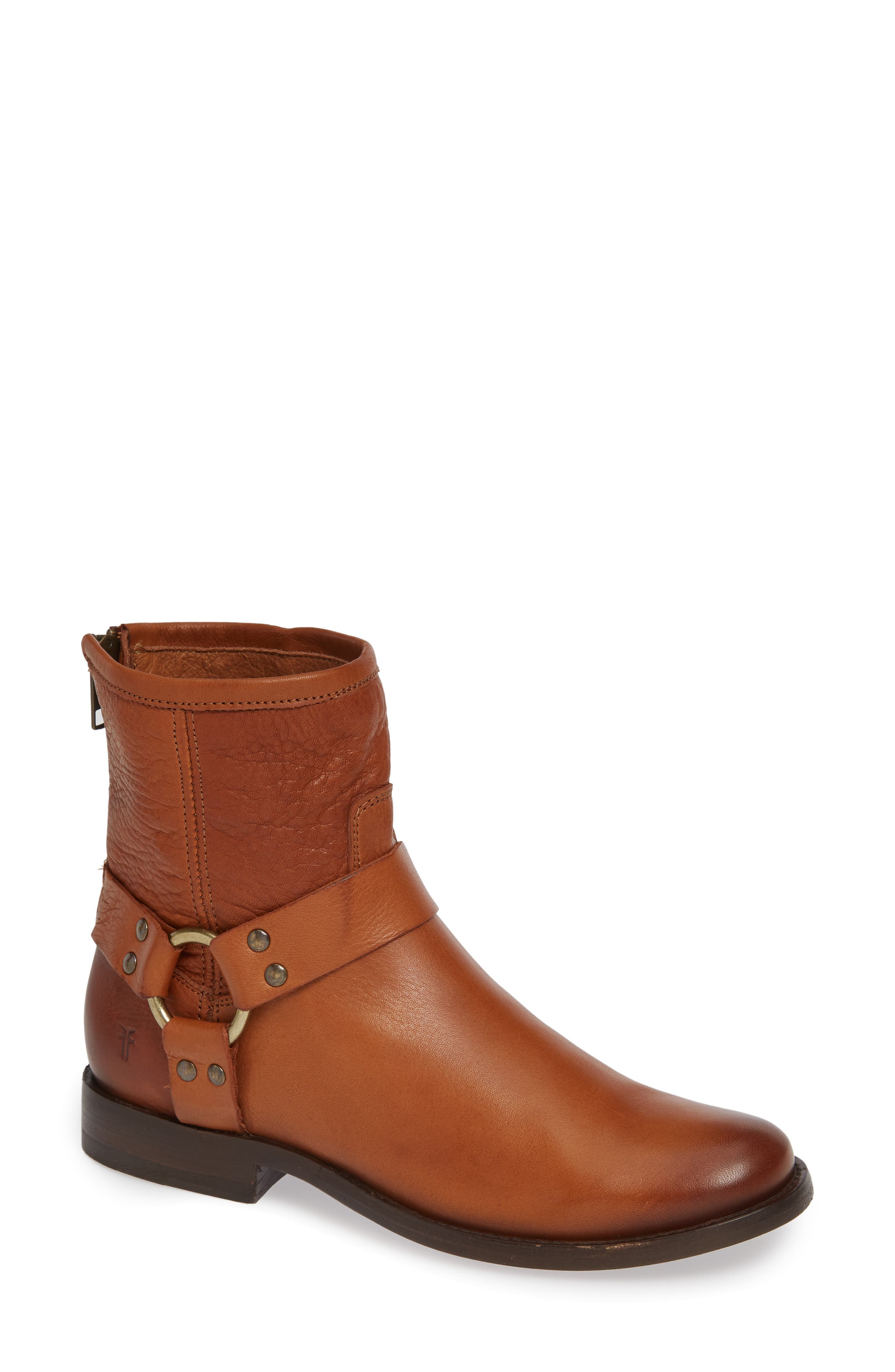 'Phillip' Harness Boot, Main, color, WHISKEY LEATHER