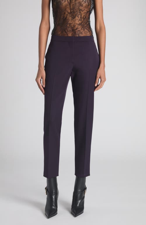 Alexander Mcqueen Mcqueen Wool Cigarette Trousers In Purple