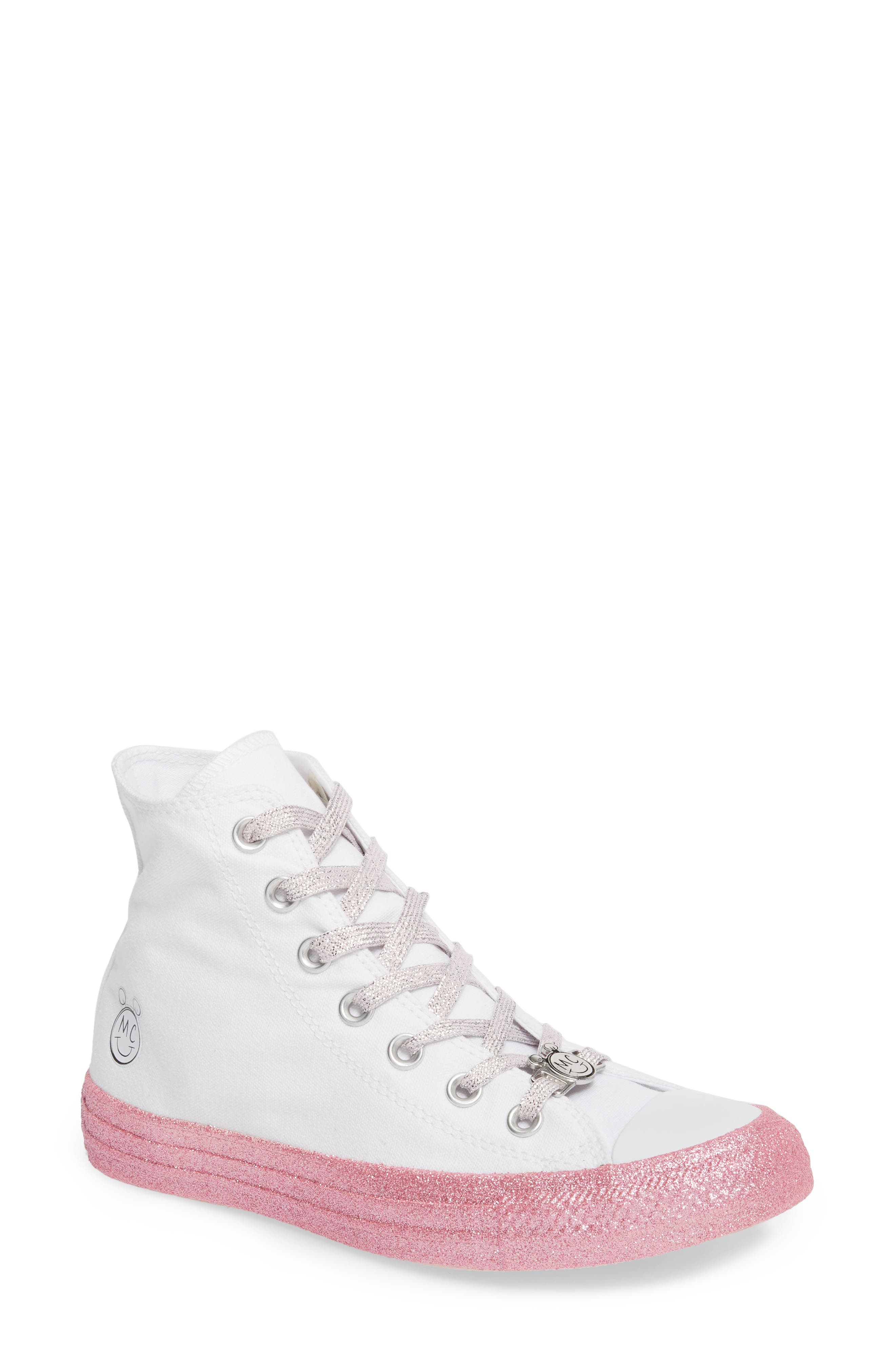 Converse x Miley Cyrus Chuck Taylor All Star Glitter High Top Sneaker, Main, color, 