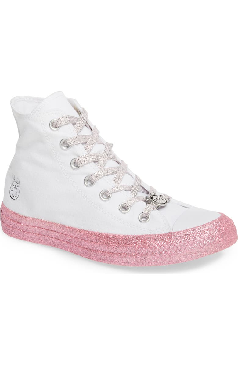 Converse x Miley Cyrus Chuck Taylor All Star Glitter High Top Sneaker, Main, color,