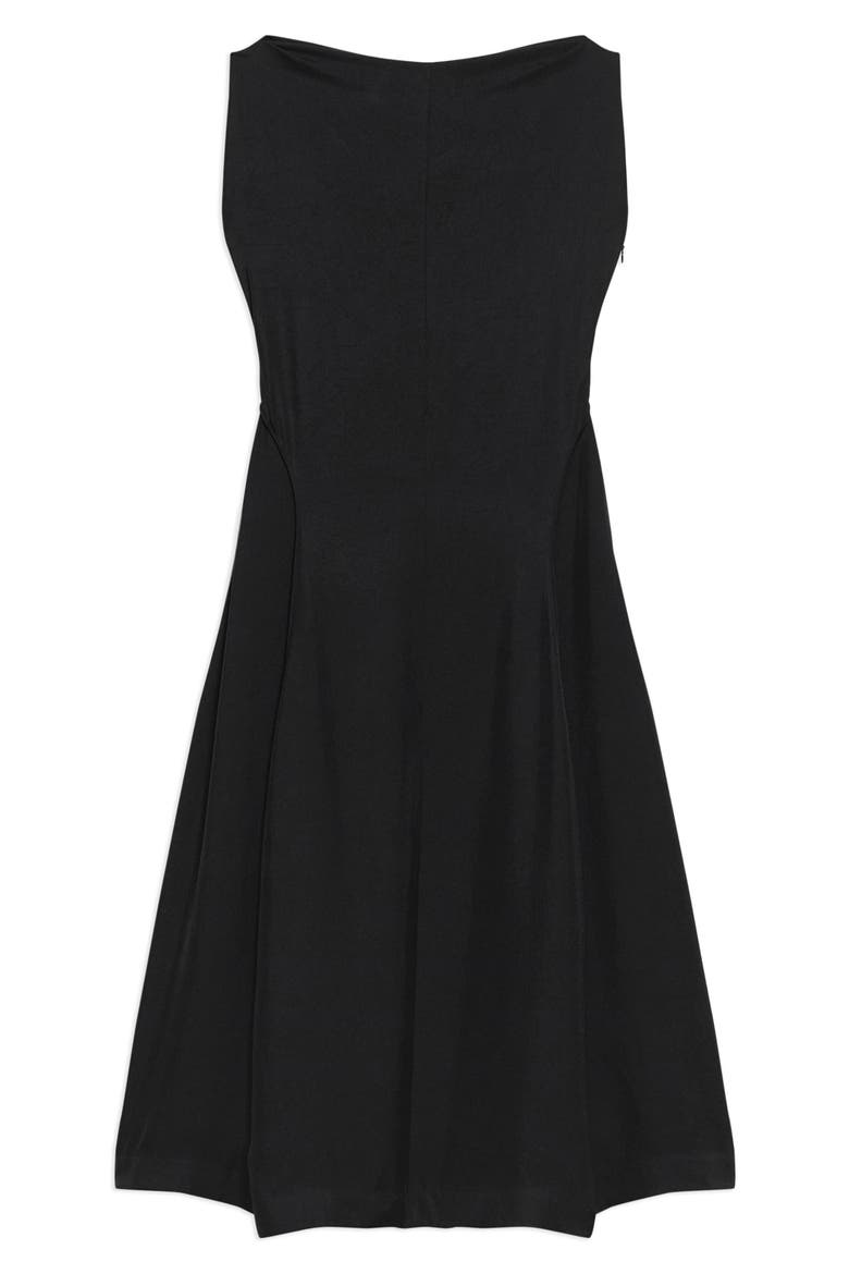 black boat neck fit and flare dress Black Boat Neck Lace Fit and Flare Maxi Dress for Women