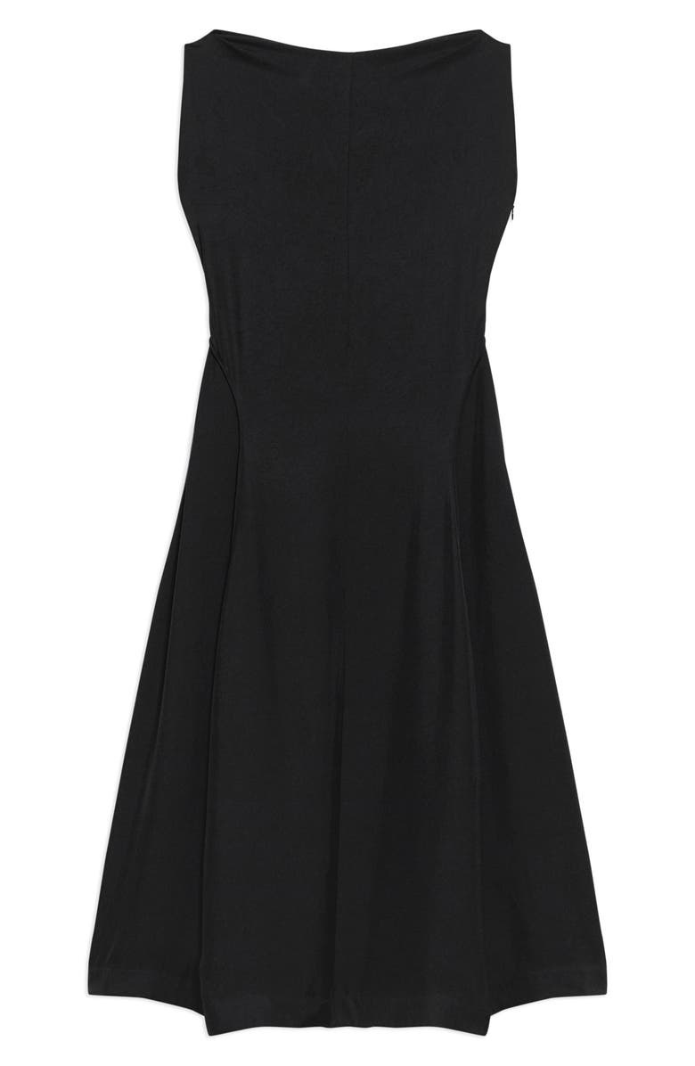 Theory Boat Neck Midi Dress, Alternate, color, Black
