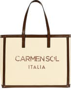 CARMEN SOL Roma Large Canvas Tote