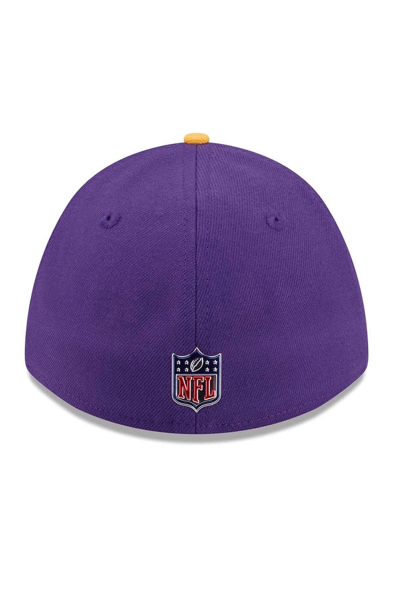 Men's New Era  Purple/Gold Minnesota Vikings 2026 NFL Draft 39THIRTY M-Crown Flex Hat, Alternate, color, Purple
