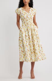 Chelsea28 Puff Sleeve Midi Dress
