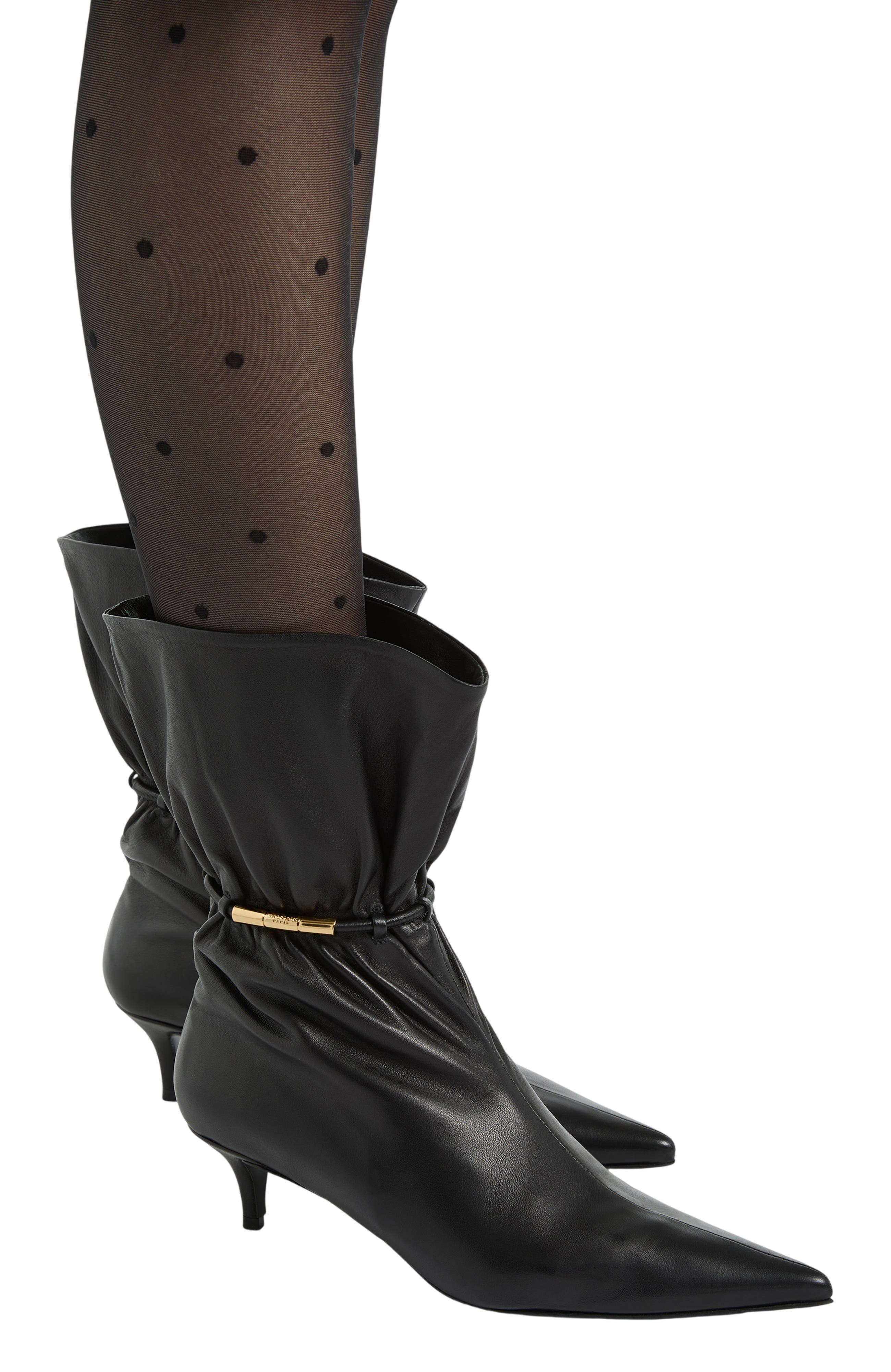 Sphynx Smooth Leather Ankle Boots, Alternate, color, black