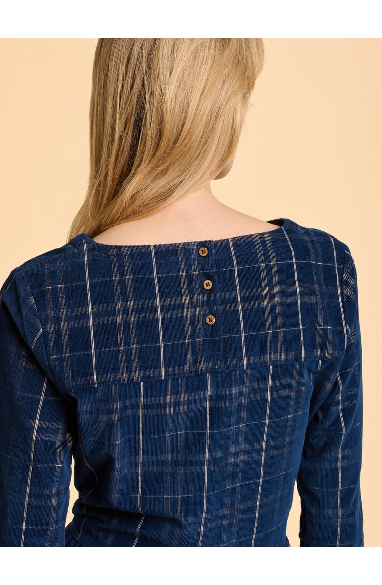 Brakeburn Lilliput 3/4 Sleeve Boat Neck Midi Dress, Alternate, color, Blue