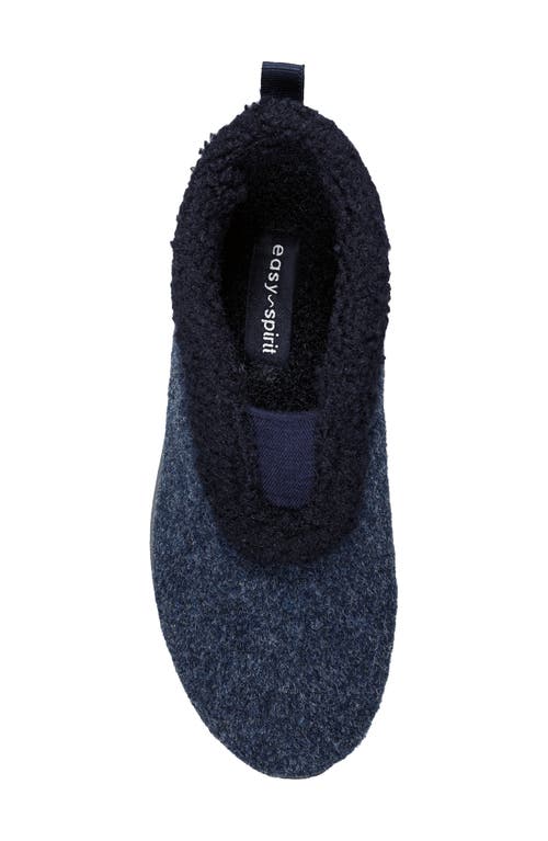 Easy Spirit Trepose Faux Shearling Lined Slipper In Blue