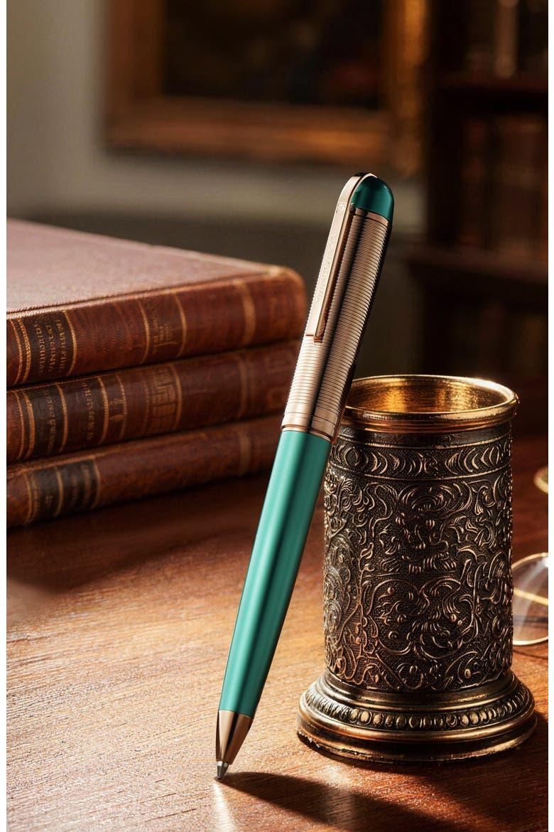 Skyline Emerald Rose Gold Trim Ballpoint, Alternate, color, Emerald Ballpoint