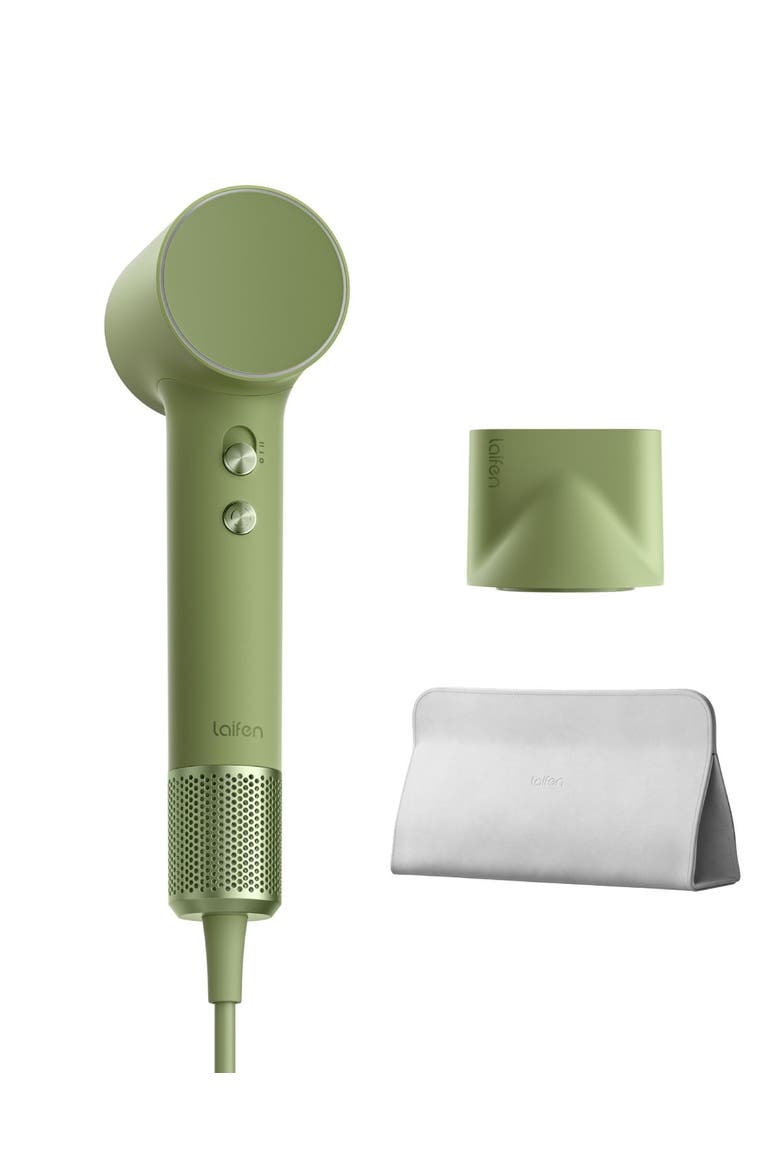 Swift Mini Hair Dryer with 1 Nozzle and Travel Bag, Main, color, Green