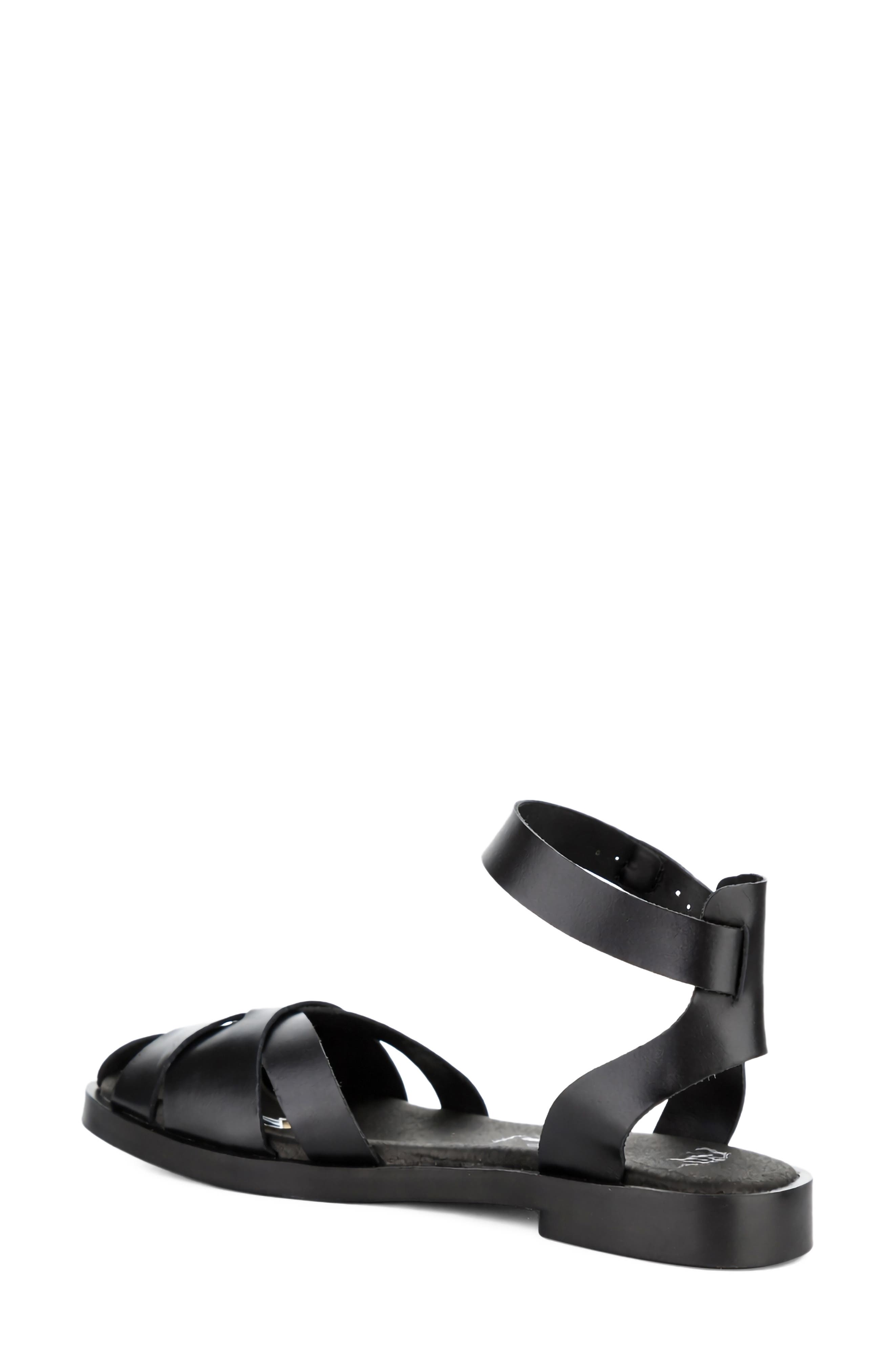 Fly London Alli Ankle Strap Fisherman Sandal, Alternate, color, Black