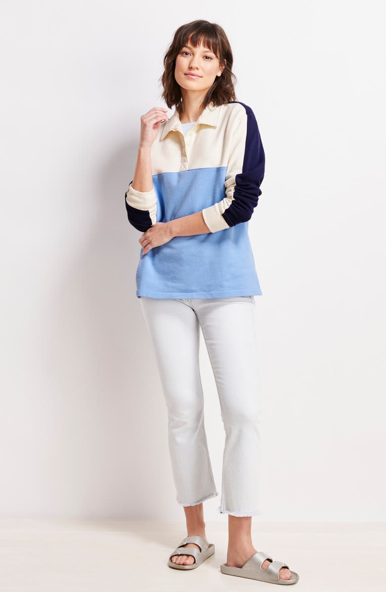 vineyard vines Colorblock Cam Long Sleeve Polo, Alternate, color, 