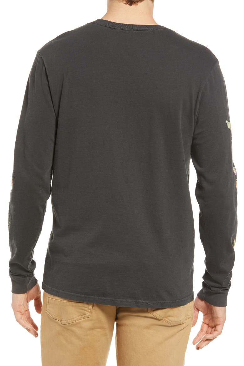 Men's Sailor's Journey Long Sleeve Graphic Tee, Alternate, color, BLACK