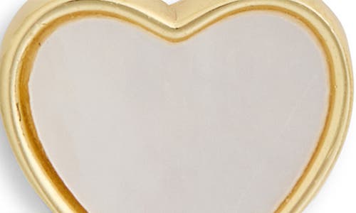 Argento Vivo Set Of 2 Ball Stud & Mother-of-pearl Heart Earrings In Gold
