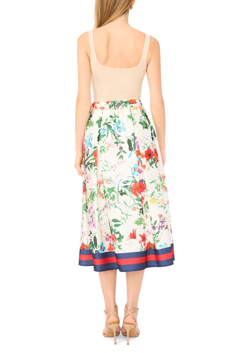 Halogen<sup>®</sup> Border Print Midi Skirt, Alternate, color, White/ Pink Multi