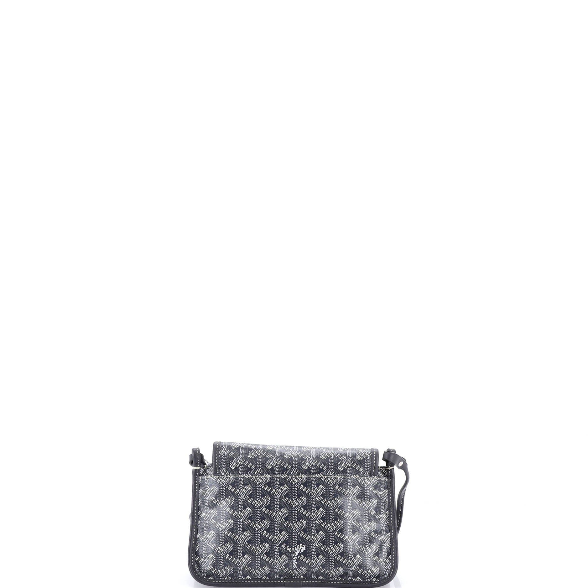 Pre-Owned Goyard Plumet Clutch Wallet Coated Canvas, Alternate, color, Gray