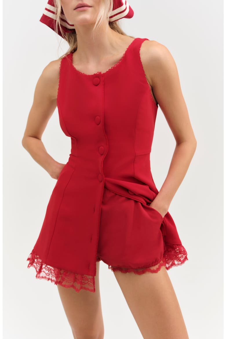 Sleeveless Minidress, Alternate, color, RED