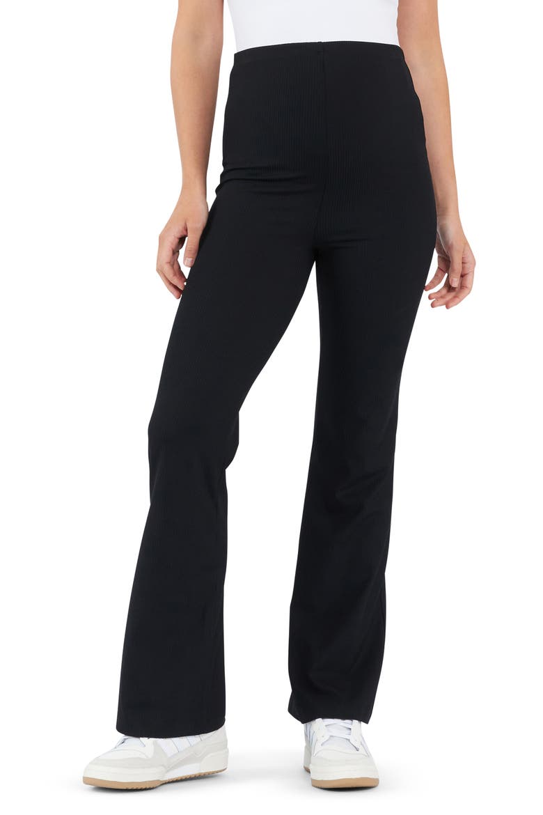 Jonah Rib Flare Maternity Pants, Main, color, BLACK
