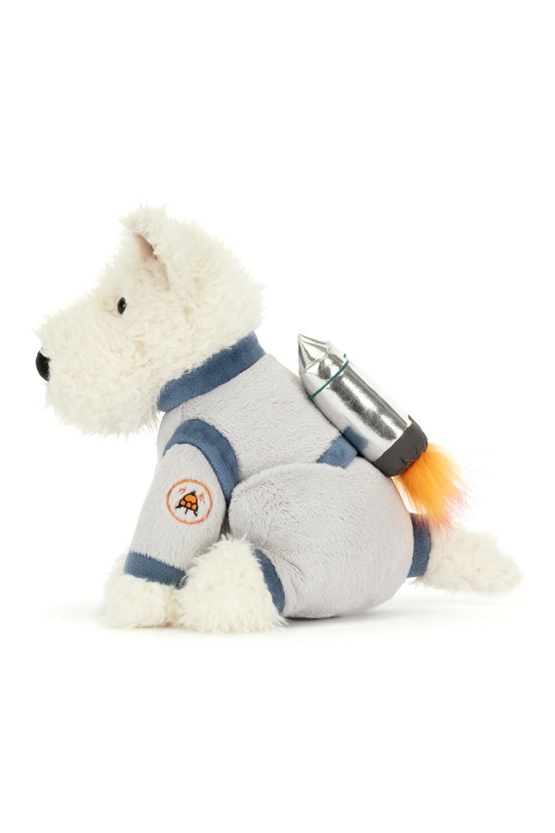 Munro Scottie Dog Space Plushie, Alternate, color, WHITE