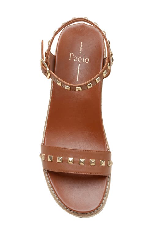 Linea Paolo Vichi Ankle Strap Espadrille Platform Wedge Sandal In Brown