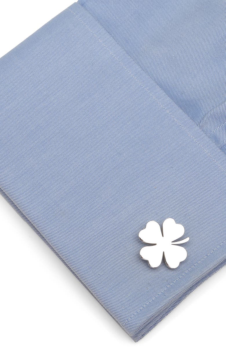 Cufflinks, Inc. Four Leaf Clover Cuff Links, Alternate, color, 