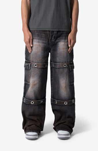 Void Grommet Embellished Baggy Jeans