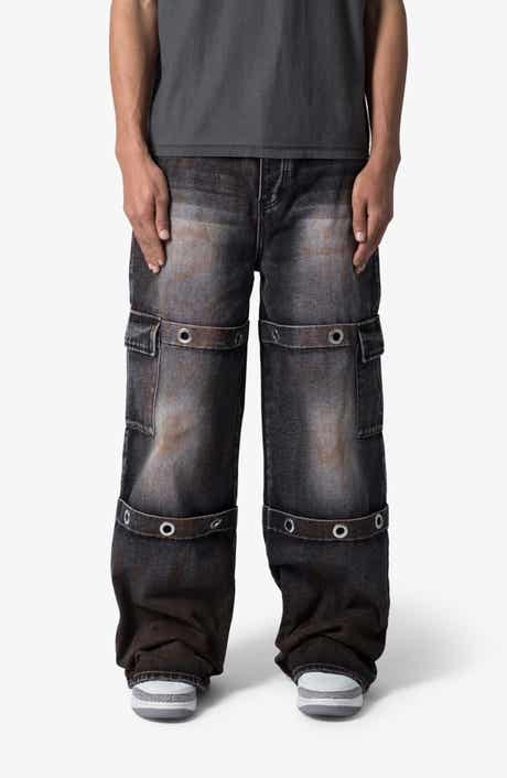 mnml Void Grommet Embellished Baggy Jeans