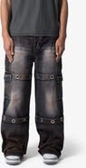 mnml Void Grommet Embellished Baggy Jeans