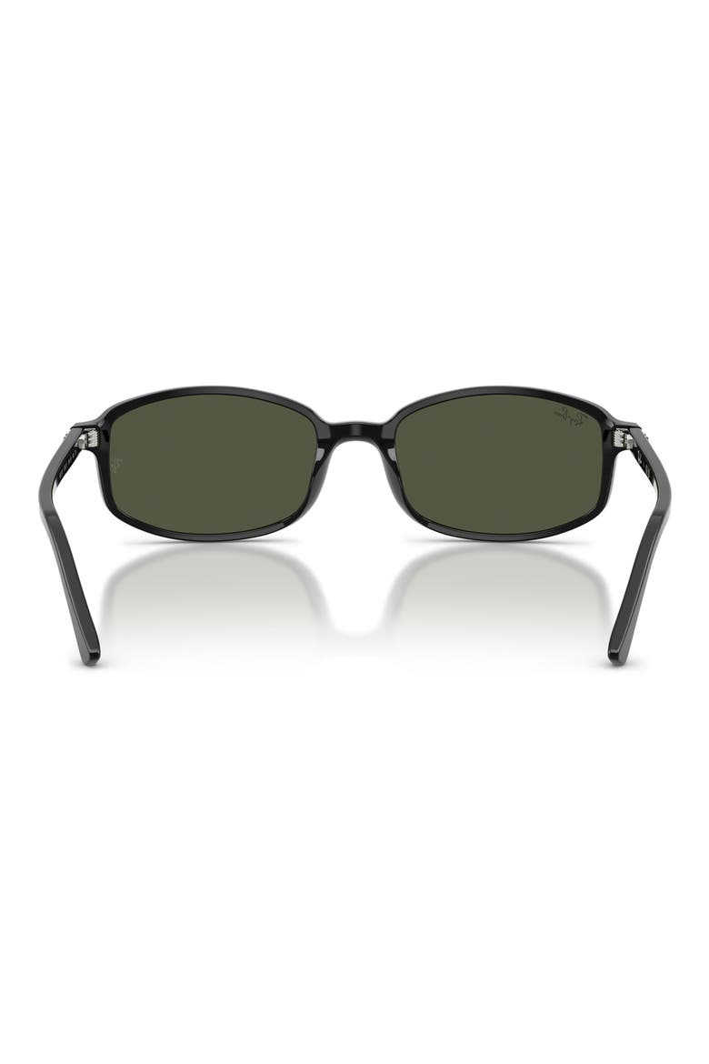 54mm Irregular Sunglasses, Alternate, color, BLACK / GREEN