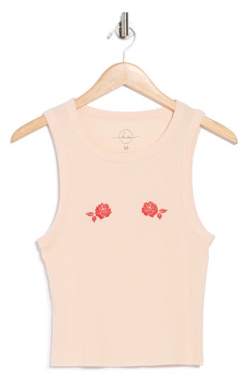 Hi Res Rose Embroidered Tank Top