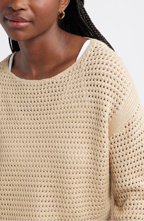 Caslonr Caslon(r) Open Stitch Cotton Blend Sweater
